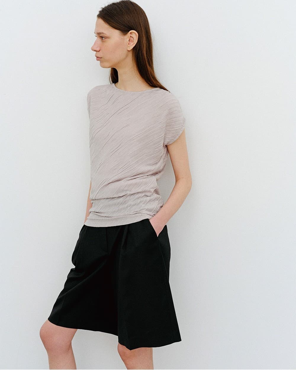 TVR WOOL ONE TUCK SHORTS PANTS_BLACK — vue 9