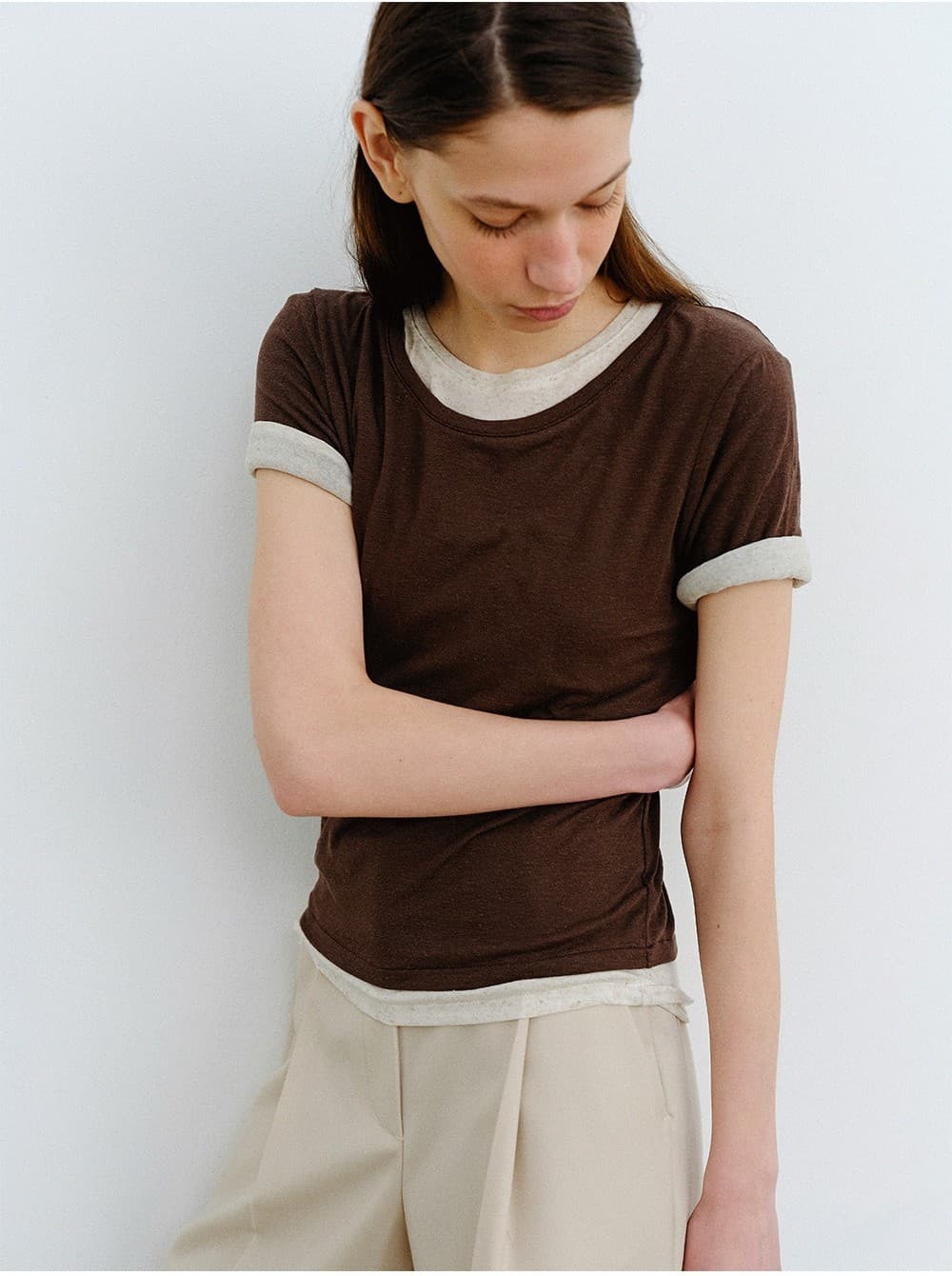 TVR WOOL ONE TUCK SHORTS PANTS_BEIGE — vue 10
