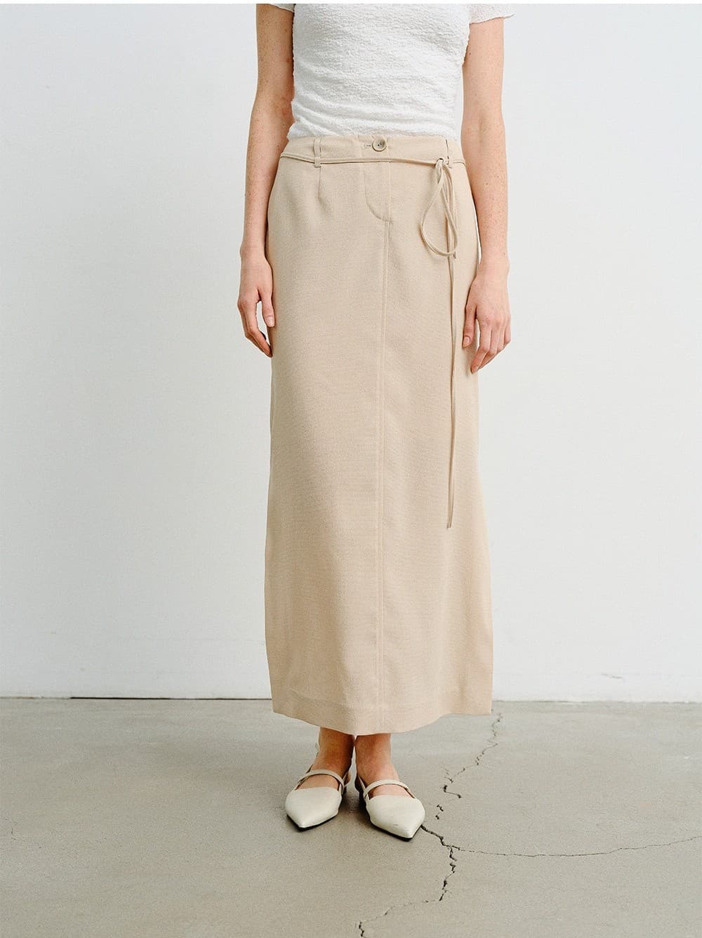 TVR H-LINE PENCIL SKIRT_BEIGE — vue 6