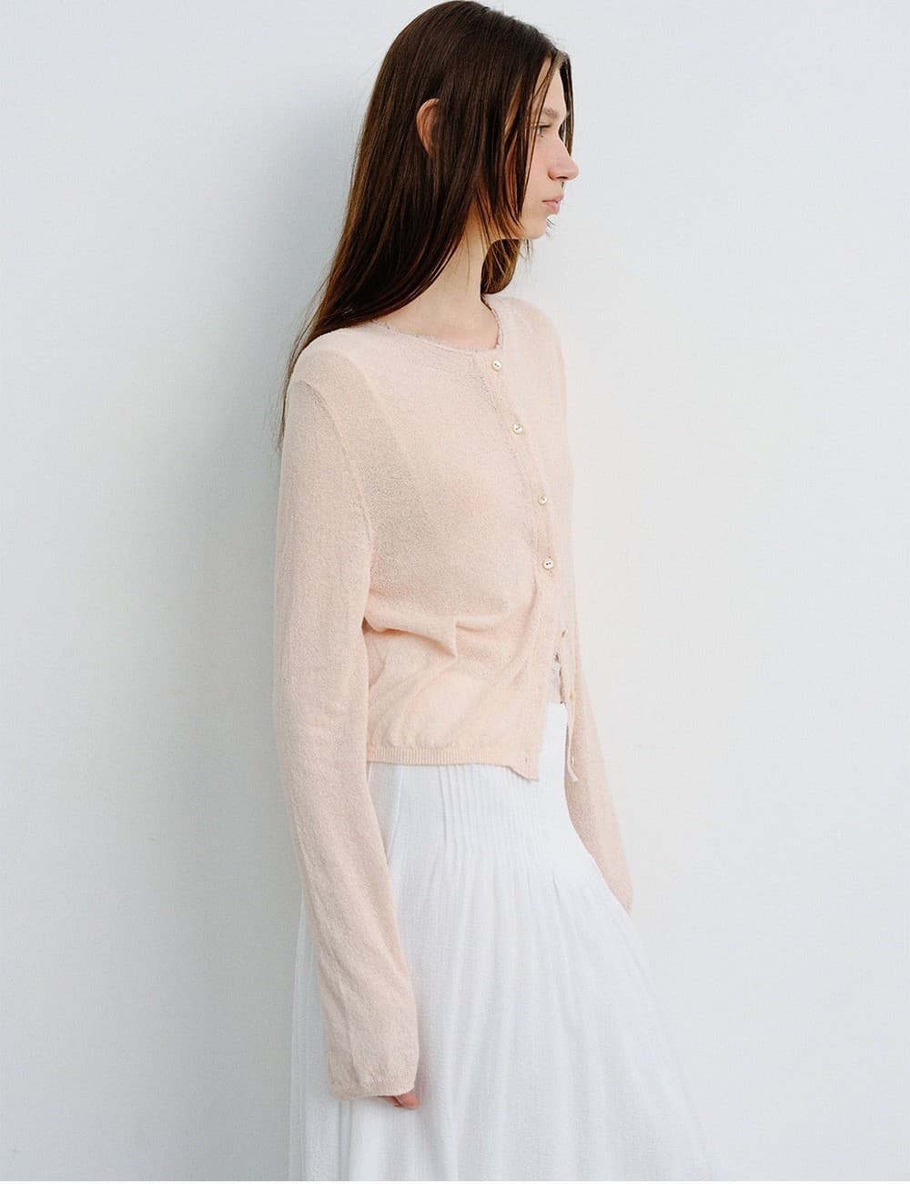 TVR PIN TUCK FLARE SKIRT_WHITE — vue 9