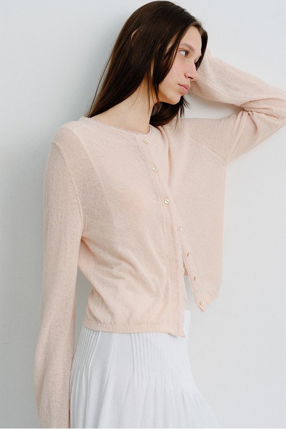 TVR PIN TUCK FLARE SKIRT_WHITE — vue 10