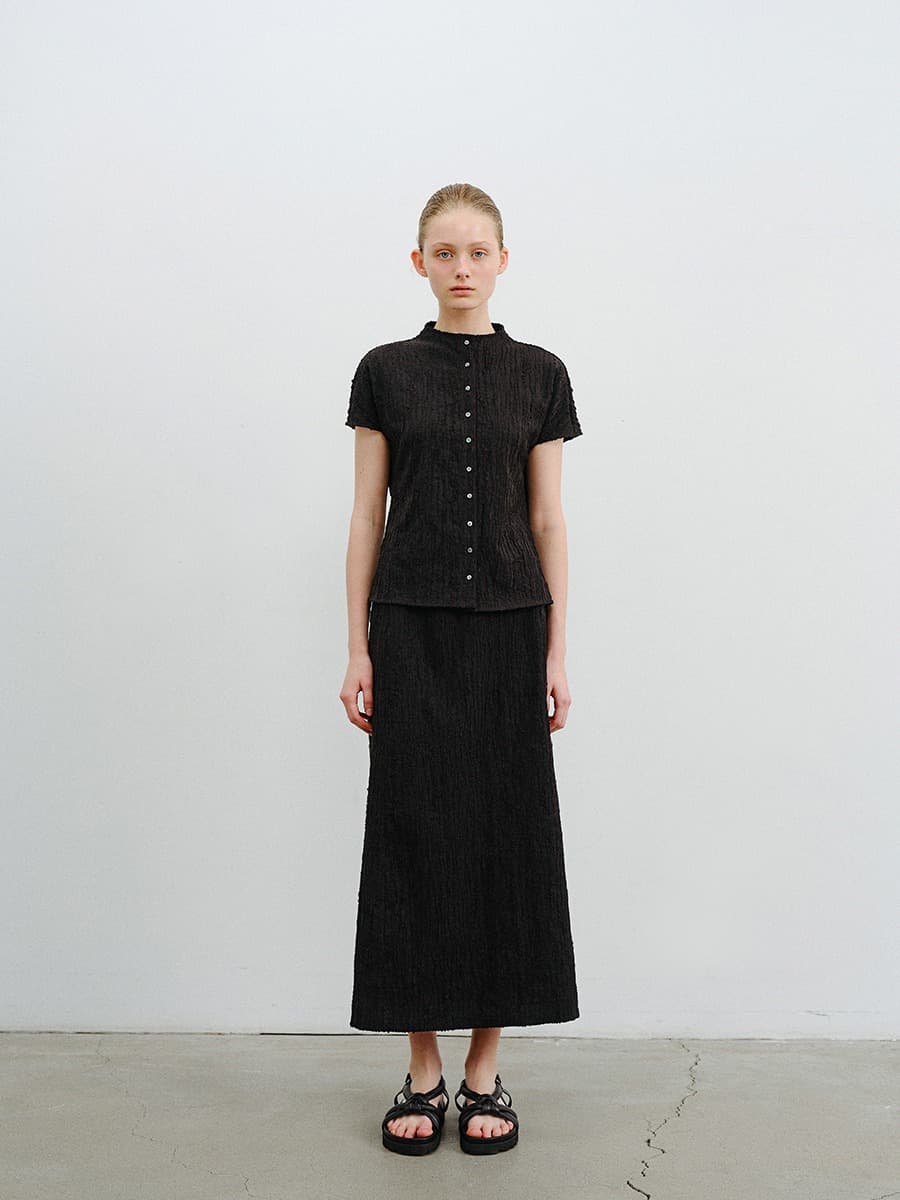 TVR JACQUARD STRETCH SKIRT_BLACK — vue 4