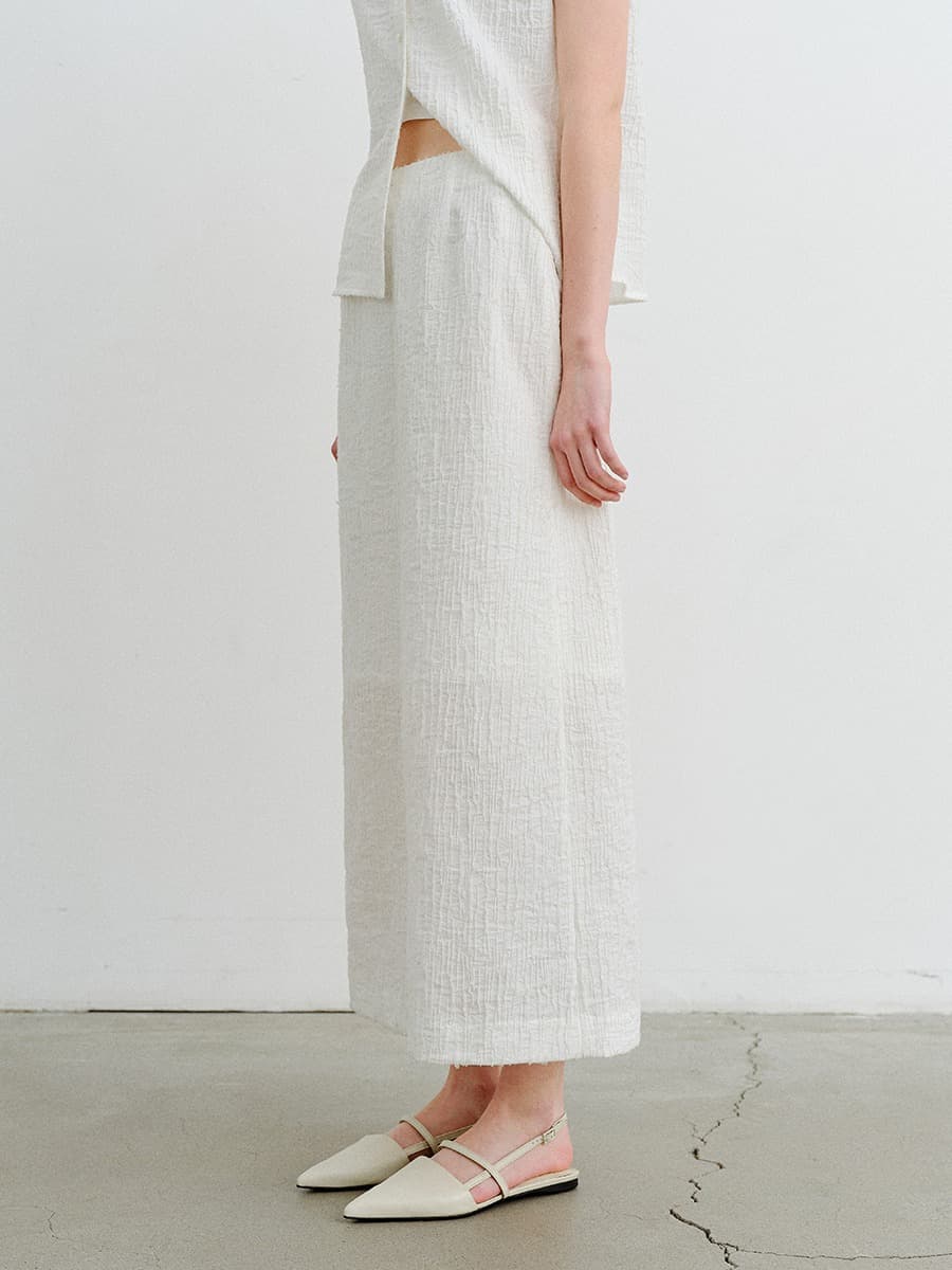 TVR JACQUARD STRETCH SKIRT_WHITE — vue 2