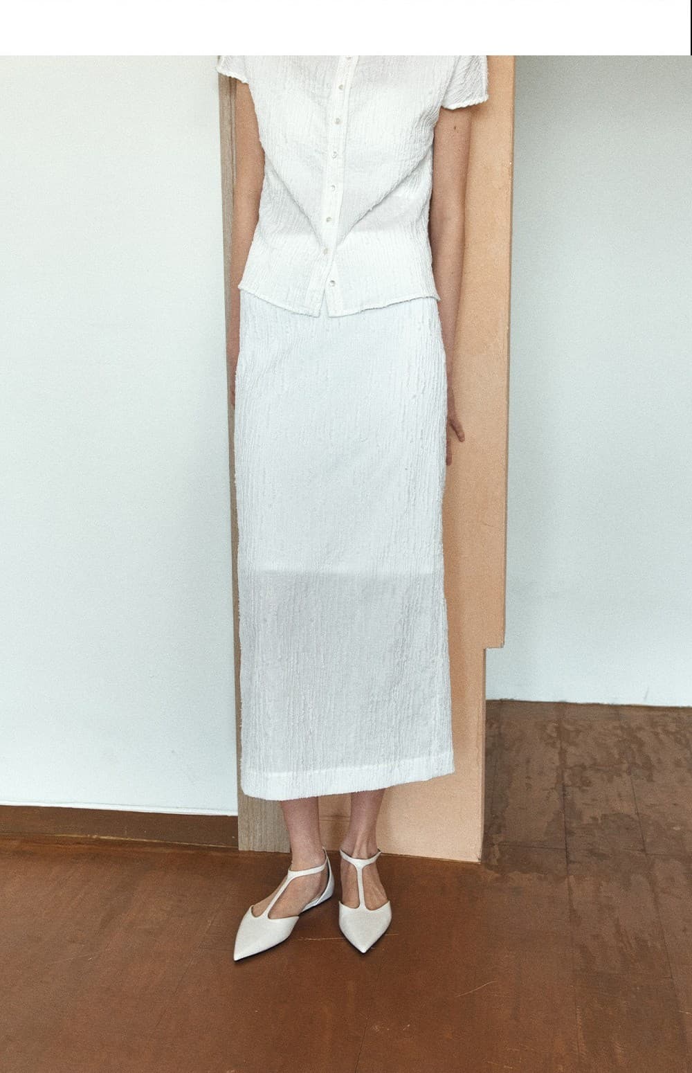 TVR JACQUARD STRETCH SKIRT_WHITE — vue 8