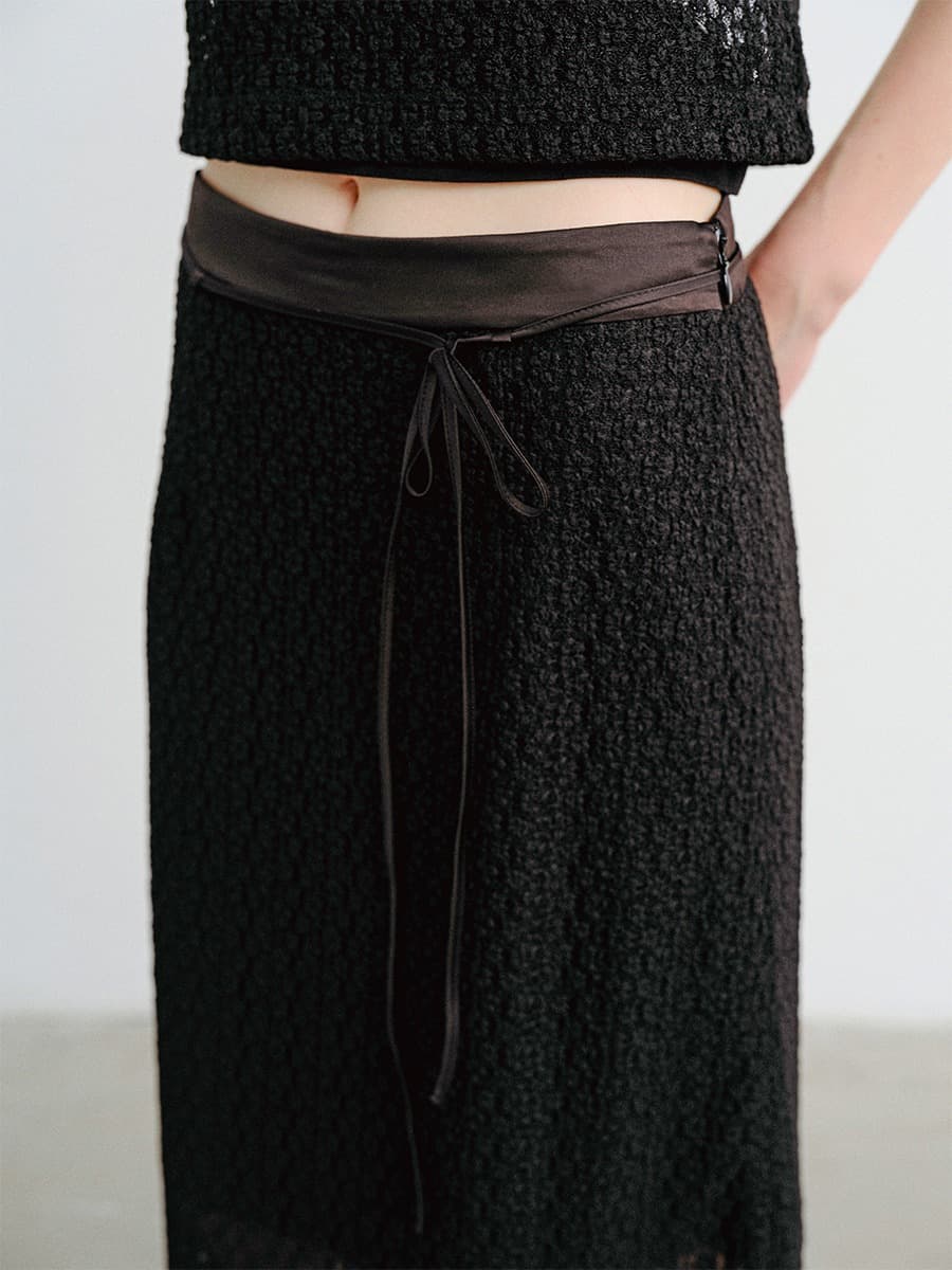 TVR LACE LONG SKIRT_BLACK — vue 4