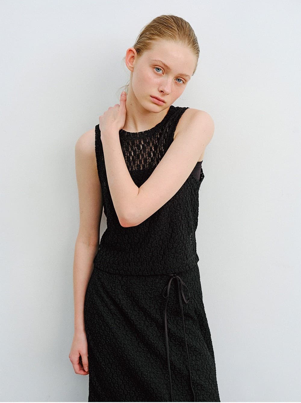 TVR LACE LONG SKIRT_BLACK — vue 6