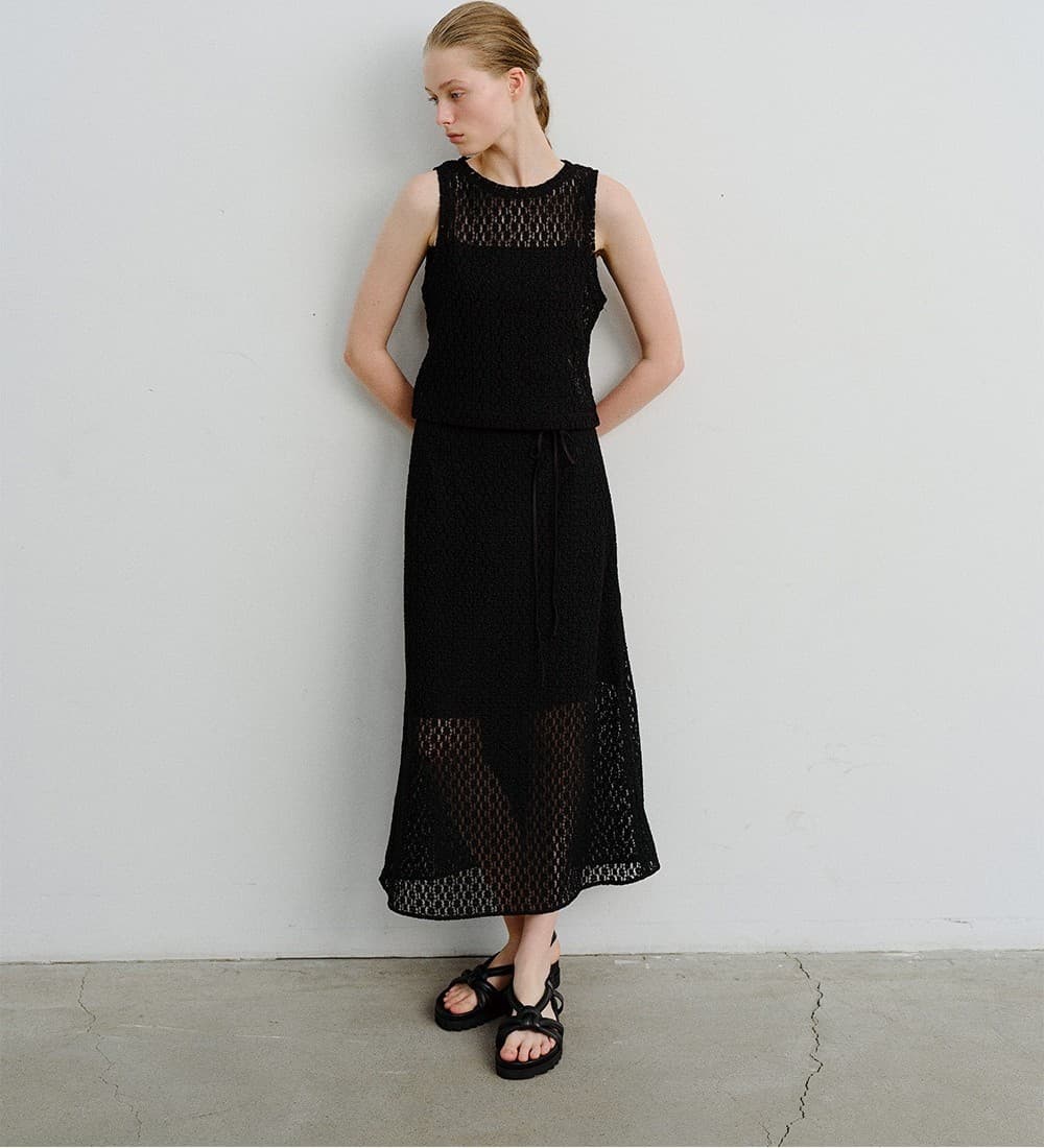 TVR LACE LONG SKIRT_BLACK — vue 8