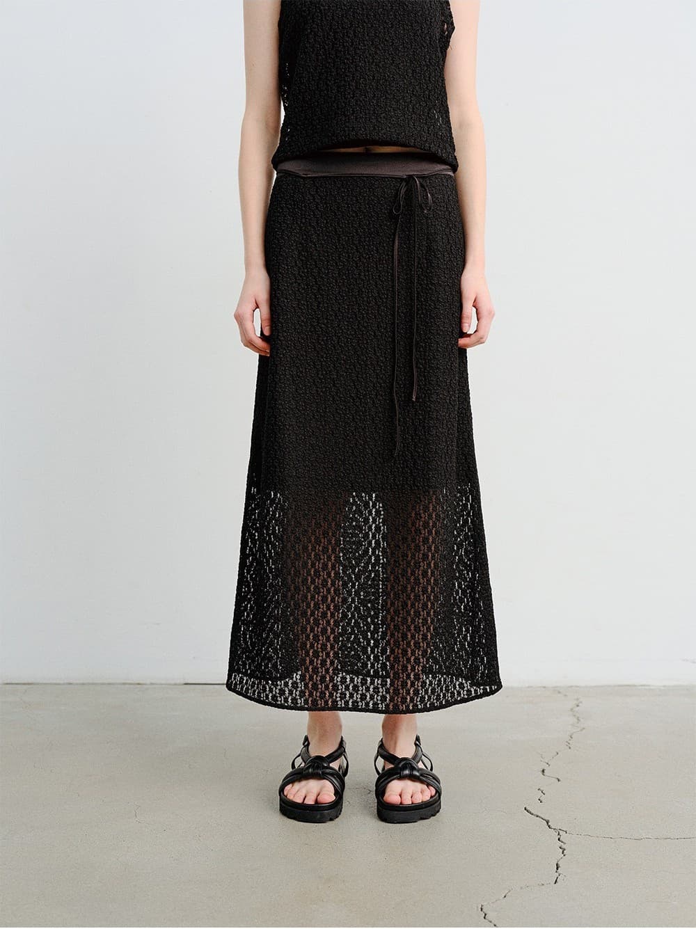 TVR LACE LONG SKIRT_BLACK — vue 10