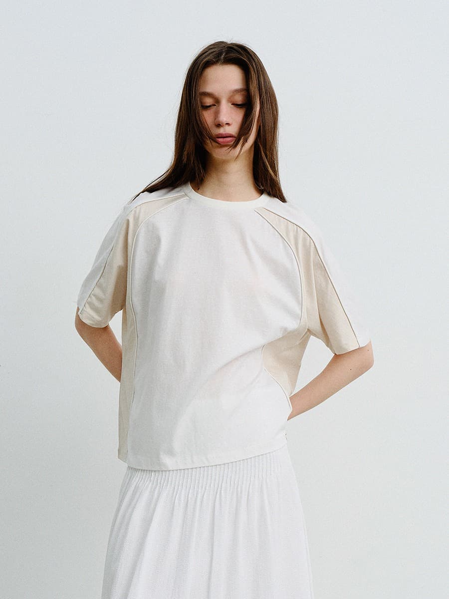 TVR DIVIDED SILKET TOP_IVORY — vue 2