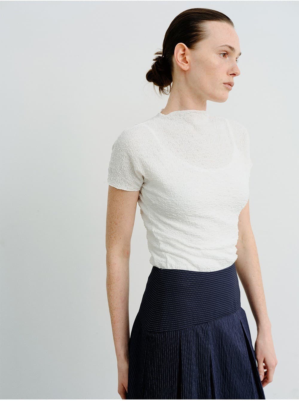 TVR CAP SLEEVE WRINKLE TOP_WHITE — vue 5