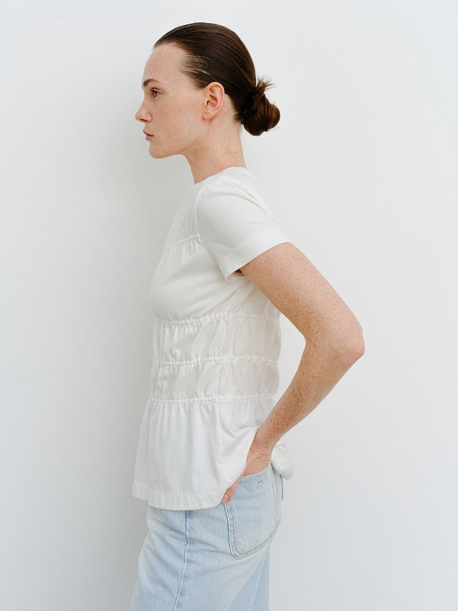 TVR WASHED SHIRRING TOP_WHITE — vue 4