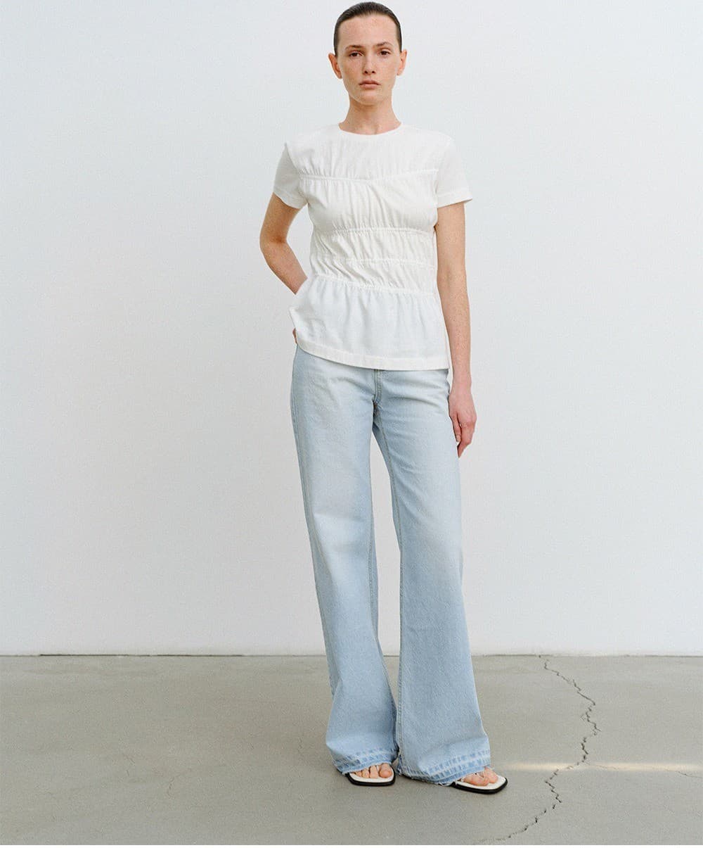 TVR WASHED SHIRRING TOP_WHITE — vue 7