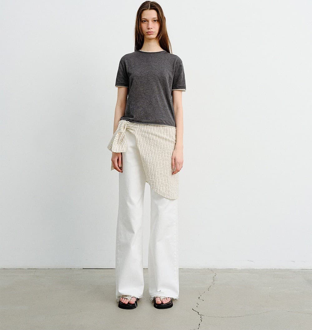 TVR SILK BLEND DOUBLE LAYER KNIT TOP_D-GREY — vue 7