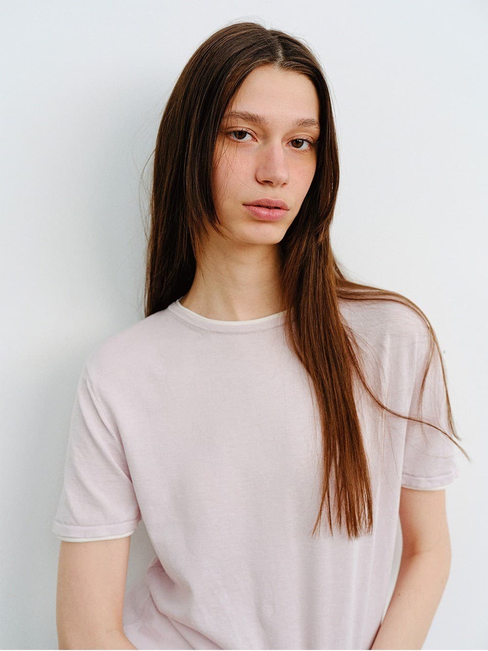 TVR SILK BLEND DOUBLE LAYER KNIT TOP_PINK — vue 5
