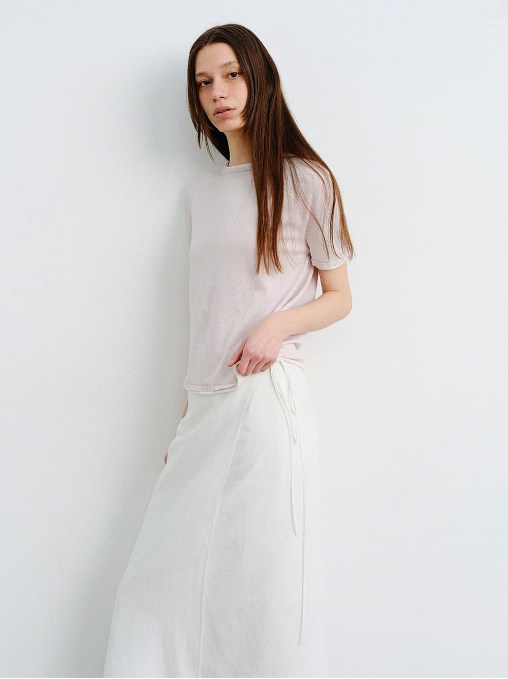 TVR SILK BLEND DOUBLE LAYER KNIT TOP_PINK — vue 8