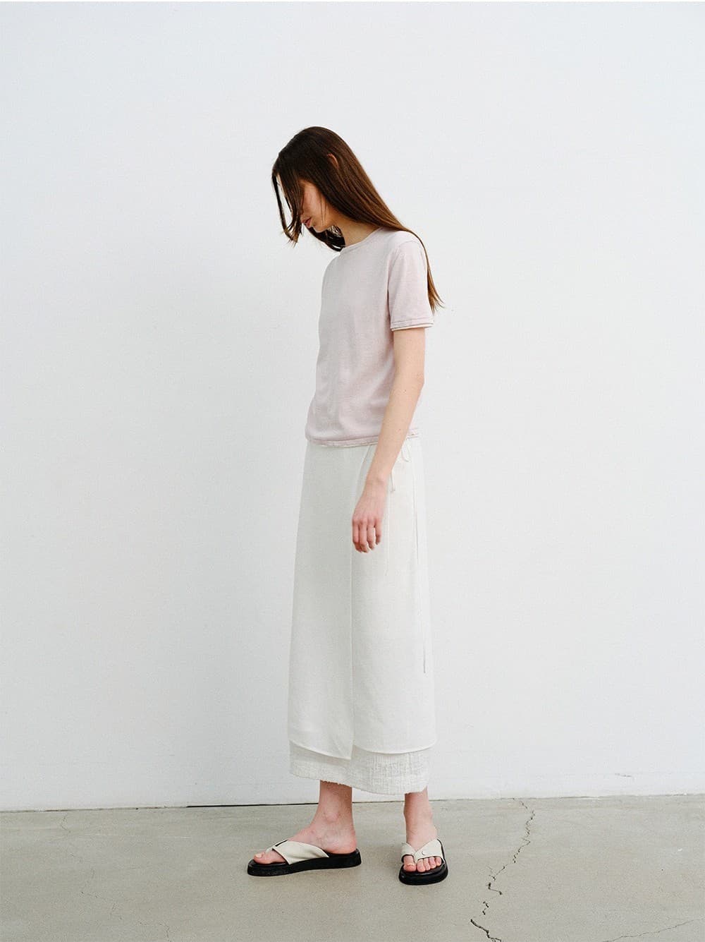 TVR SILK BLEND DOUBLE LAYER KNIT TOP_PINK — vue 9