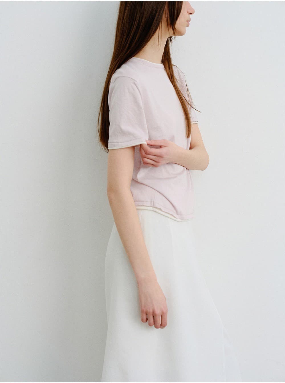 TVR SILK BLEND DOUBLE LAYER KNIT TOP_PINK — vue 10