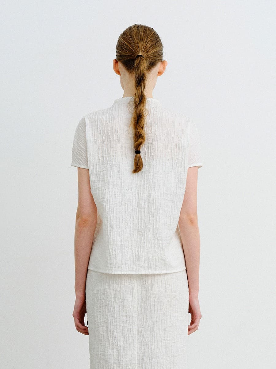 TVR JACQUARD STRETCH BLOUSE_WHITE — vue 4