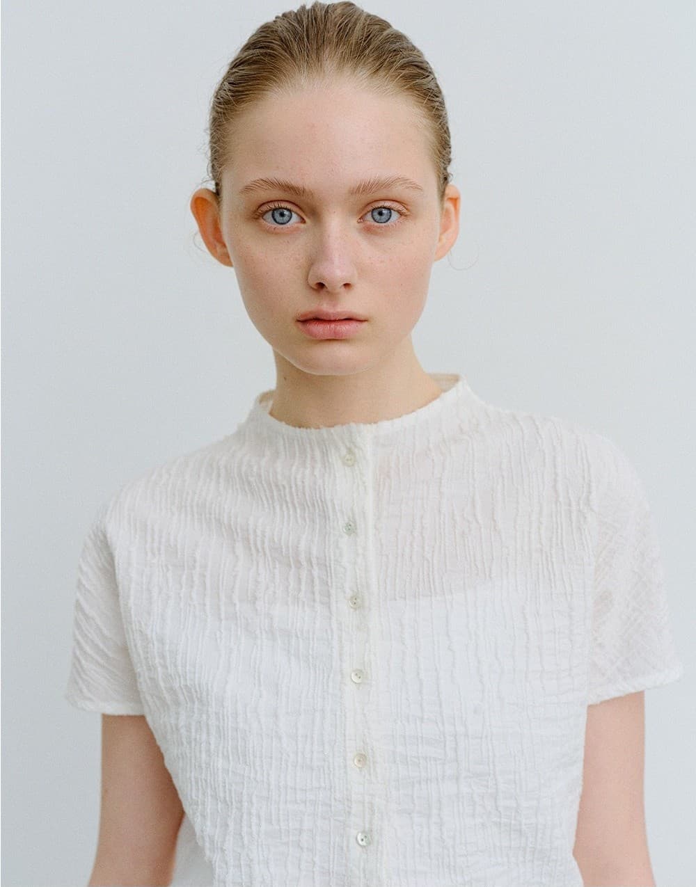 TVR JACQUARD STRETCH BLOUSE_WHITE — vue 11