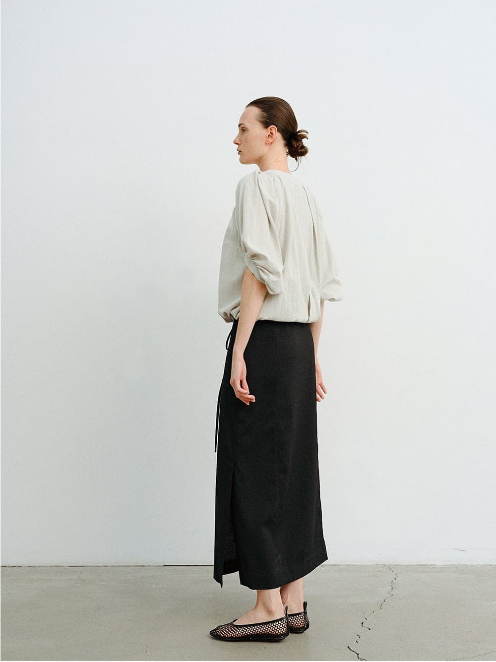 TVR BALLOON SLEEVE BLOUSE_L-GREY — vue 10