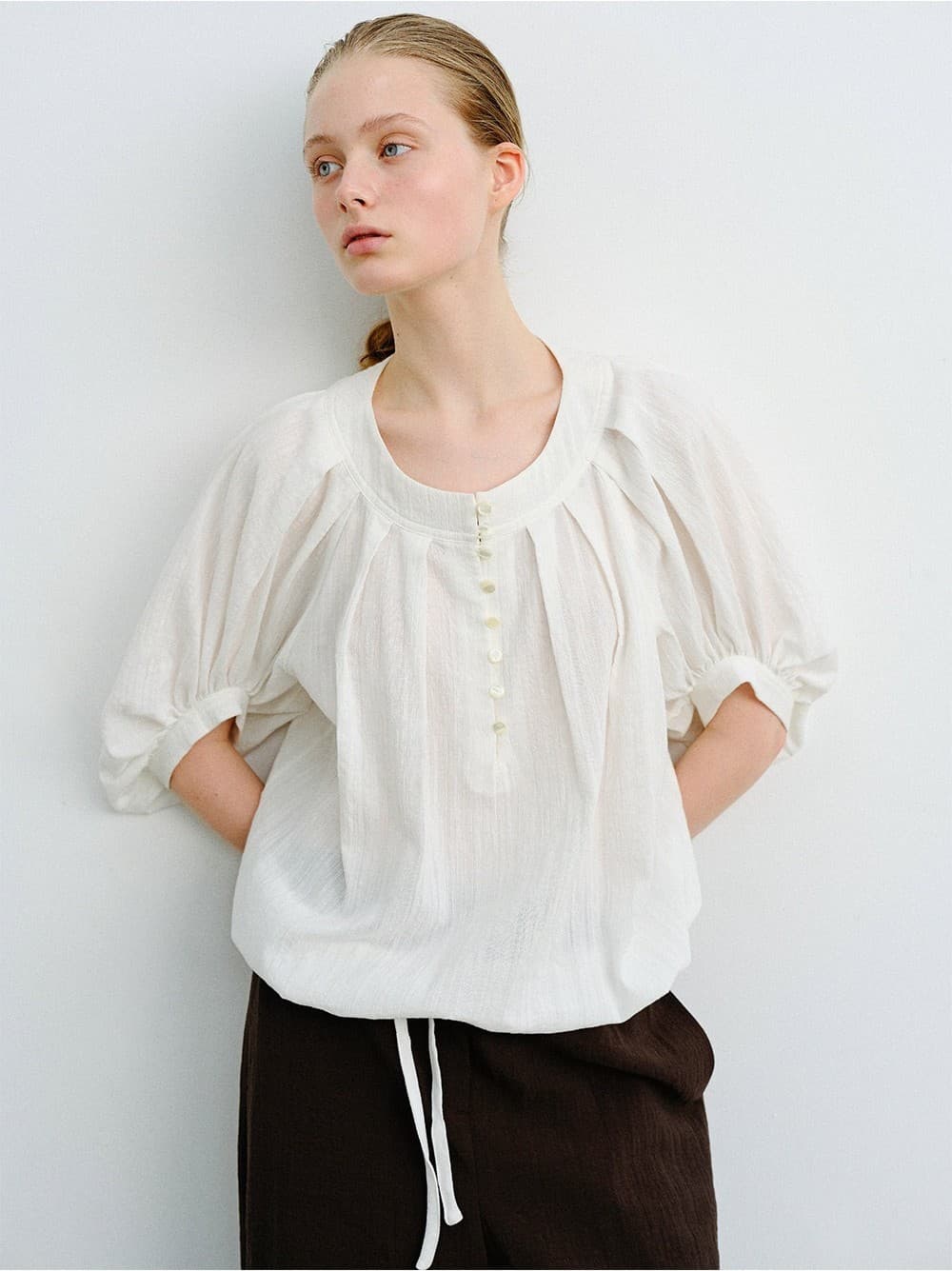 TVR BALLOON SLEEVE BLOUSE_IVORY — vue 10