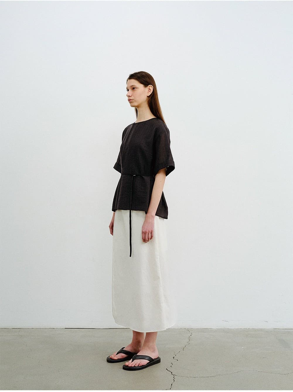 TVR DRAPED NECK BLOUSE_BLACK — vue 11