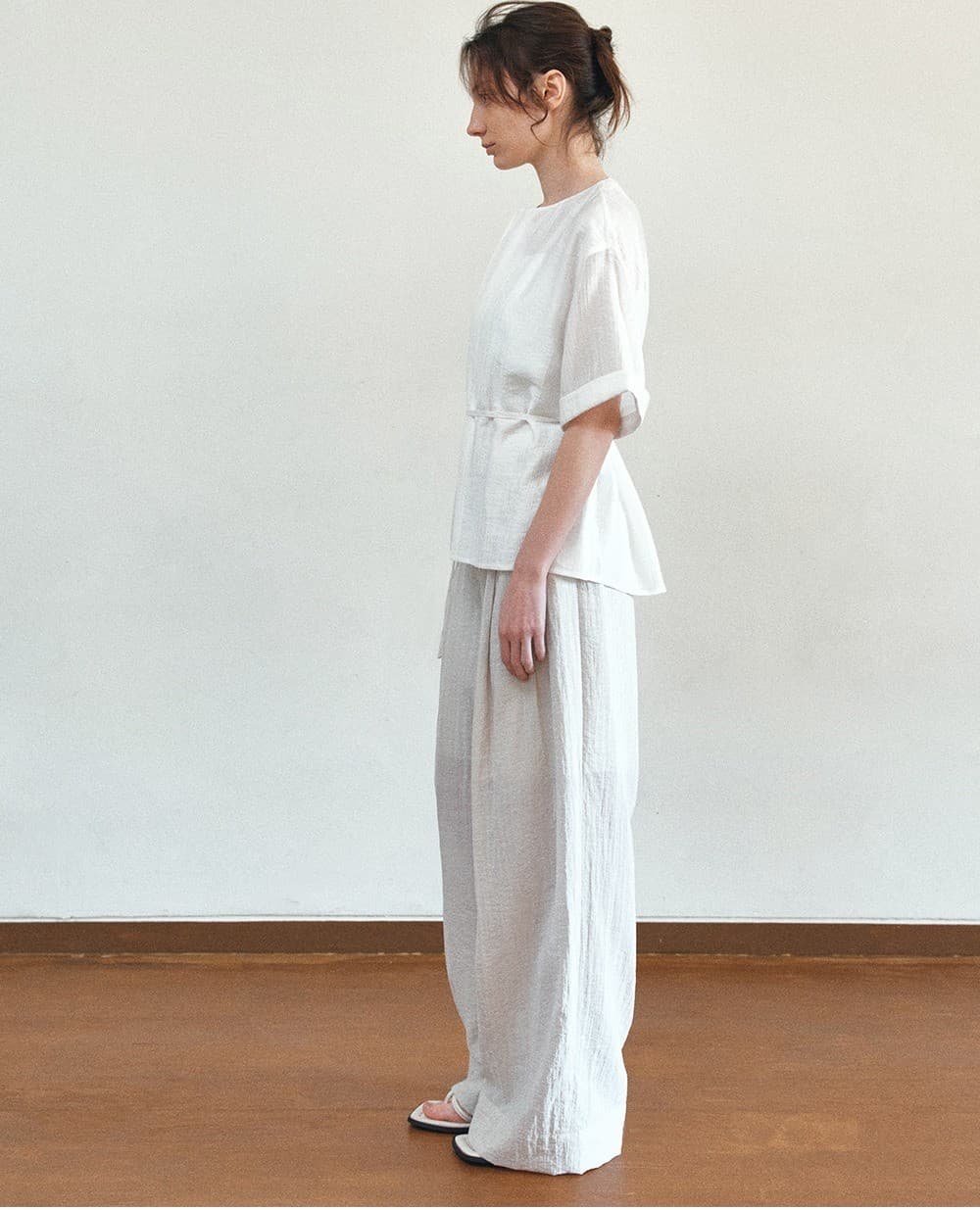 TVR DRAPED NECK BLOUSE_IVORY — vue 11