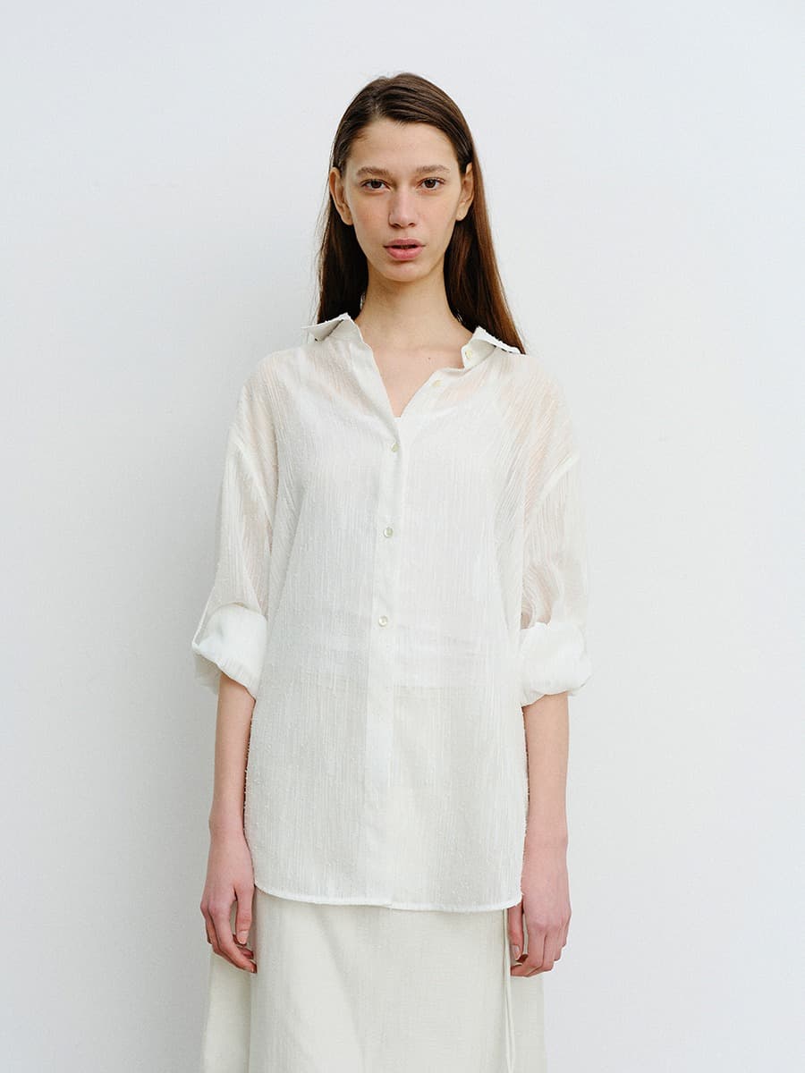 TVR SHEER OVERFIT SHIRT_WHITE — vue 2