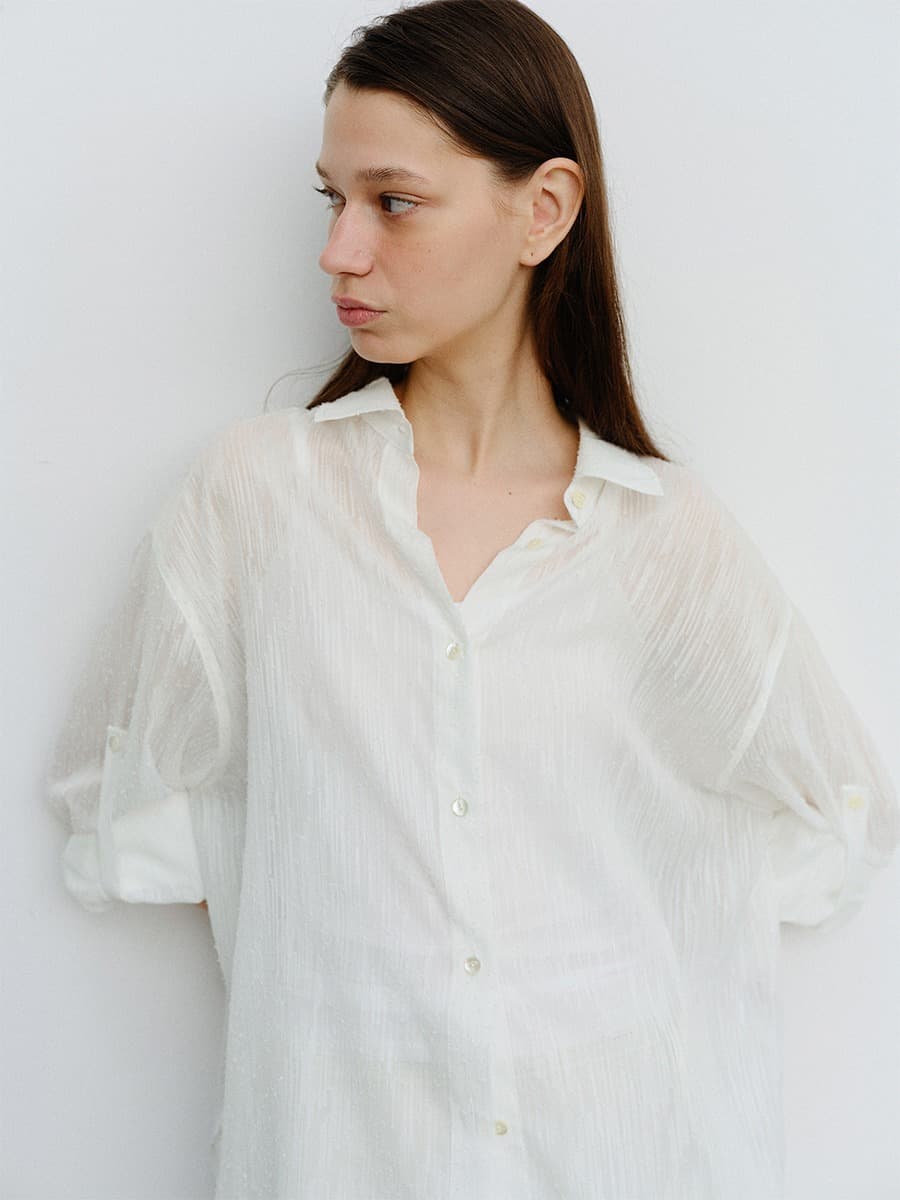 TVR SHEER OVERFIT SHIRT_WHITE — vue 4