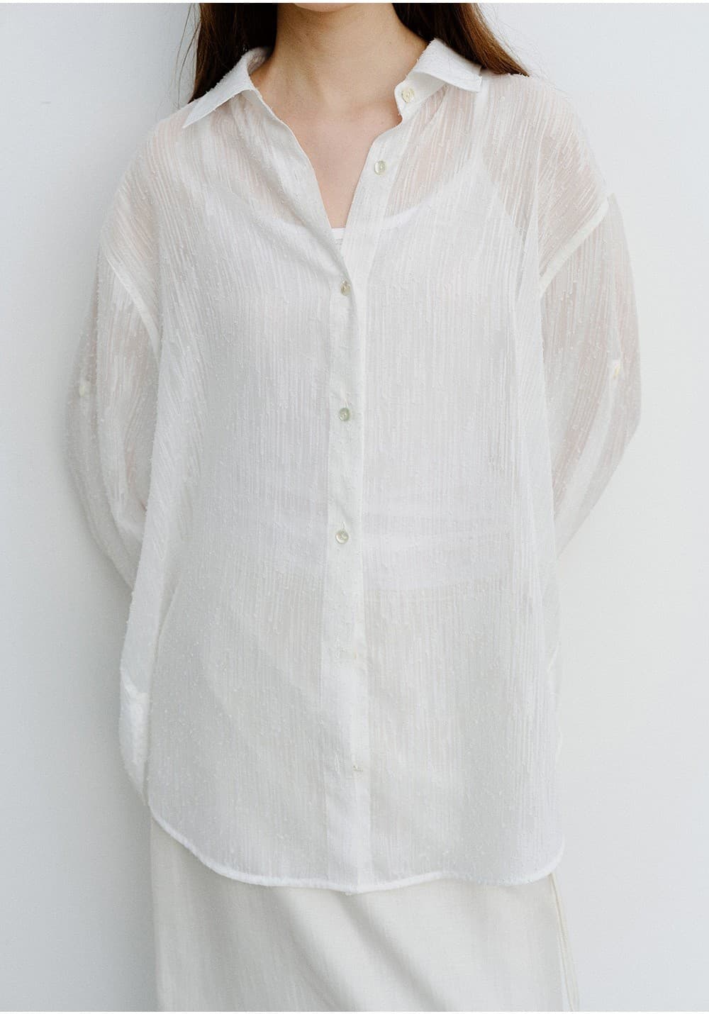 TVR SHEER OVERFIT SHIRT_WHITE — vue 10