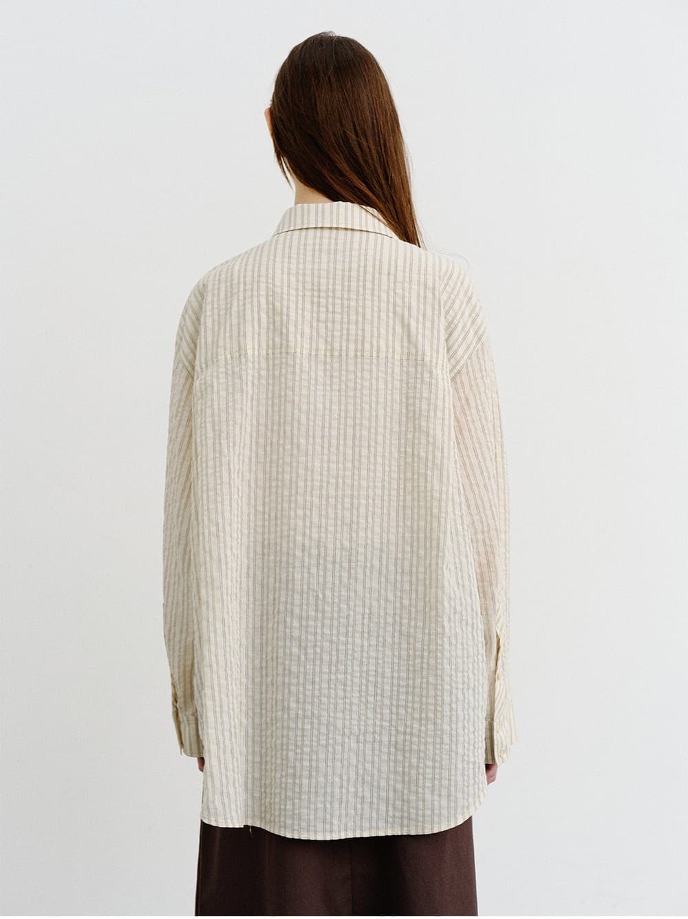 TVR STRIPE OVERFIT SHIRT_BEIGE — vue 8