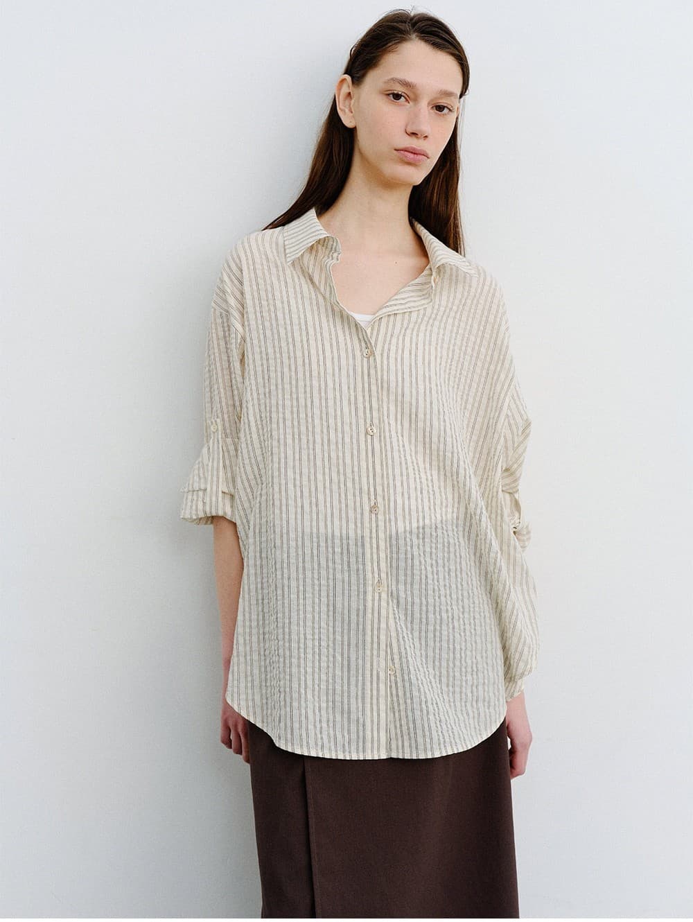 TVR STRIPE OVERFIT SHIRT_BEIGE — vue 11