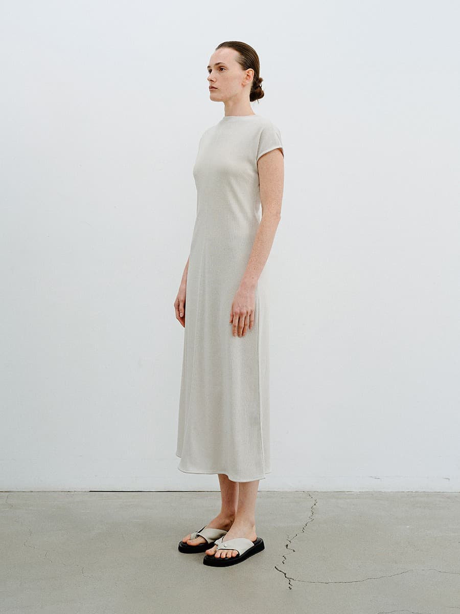TVR CAP SLEEVE JERSEY DRESS_L-GREY — vue 3