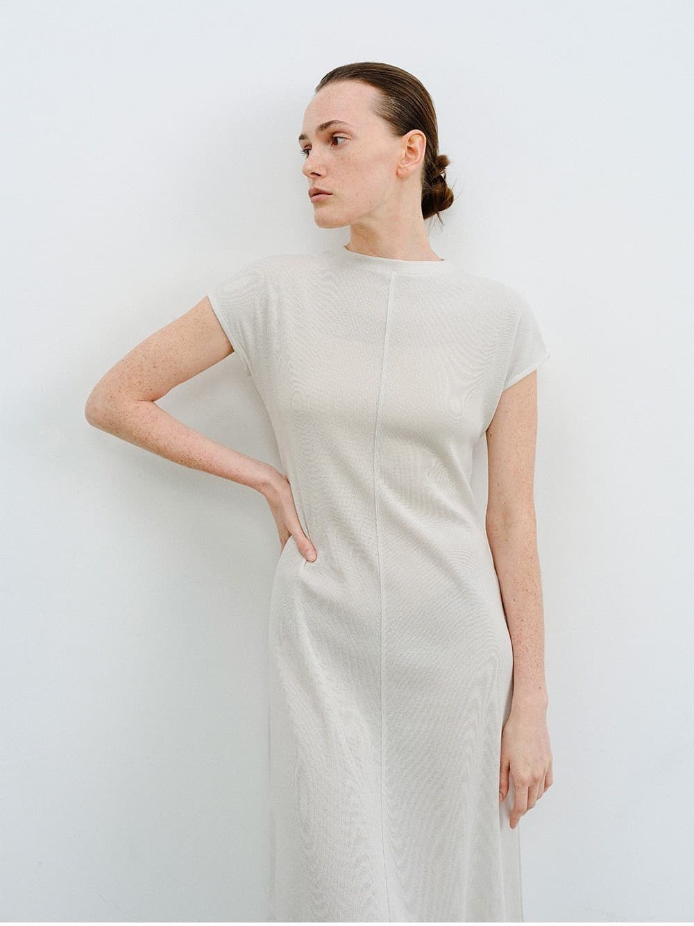 TVR CAP SLEEVE JERSEY DRESS_L-GREY — vue 10