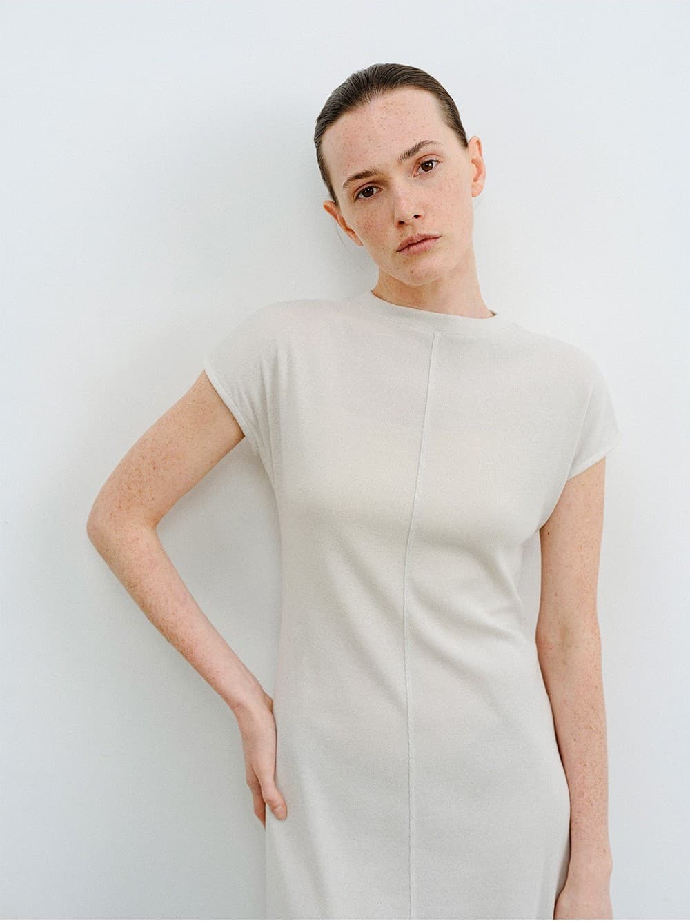 TVR CAP SLEEVE JERSEY DRESS_L-GREY — vue 11