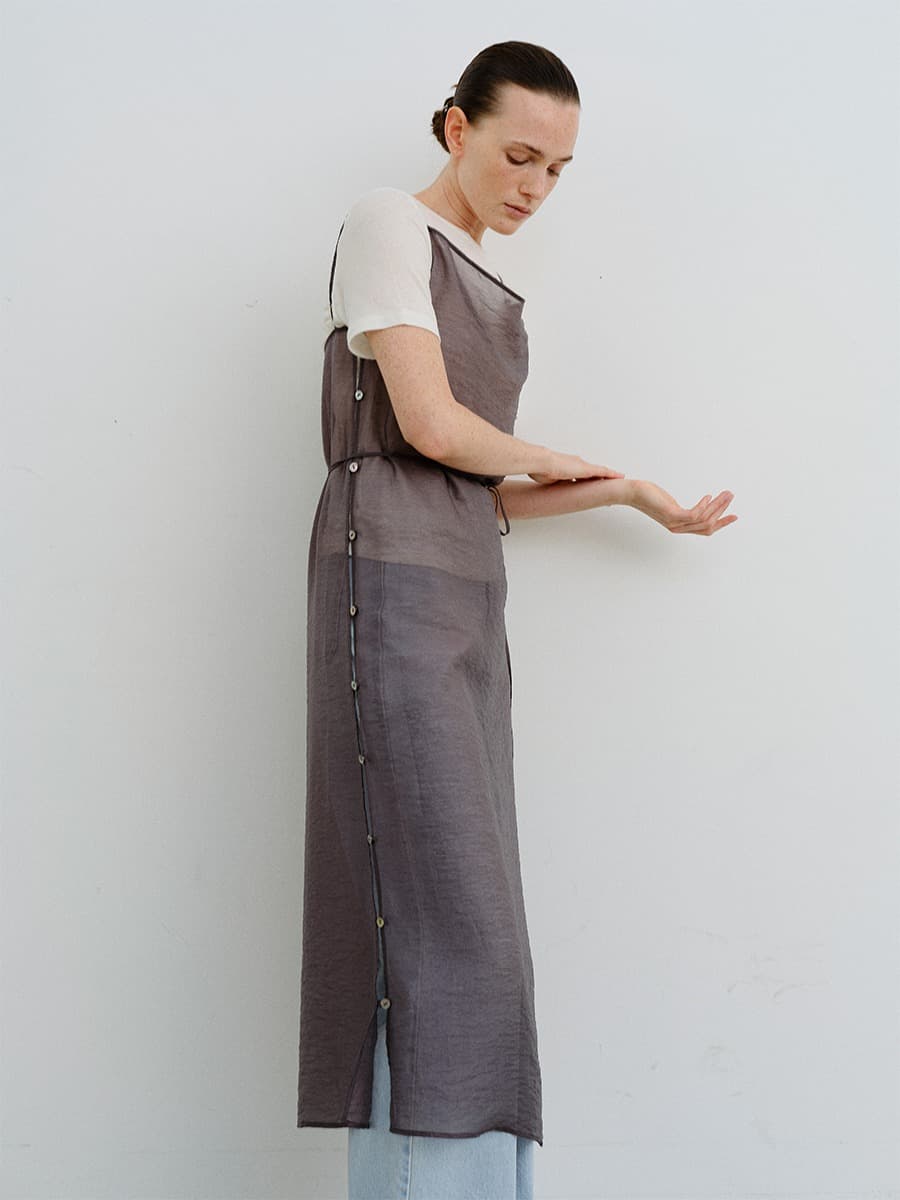 TVR SEE-THROUGH LAYERED DRESS_CHARCOAL — vue 2