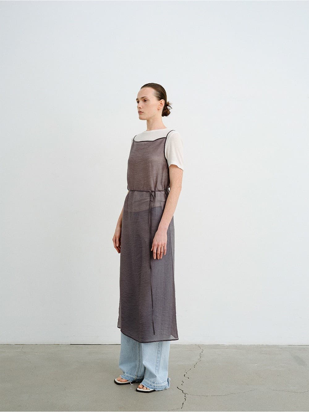 TVR SEE-THROUGH LAYERED DRESS_CHARCOAL — vue 10