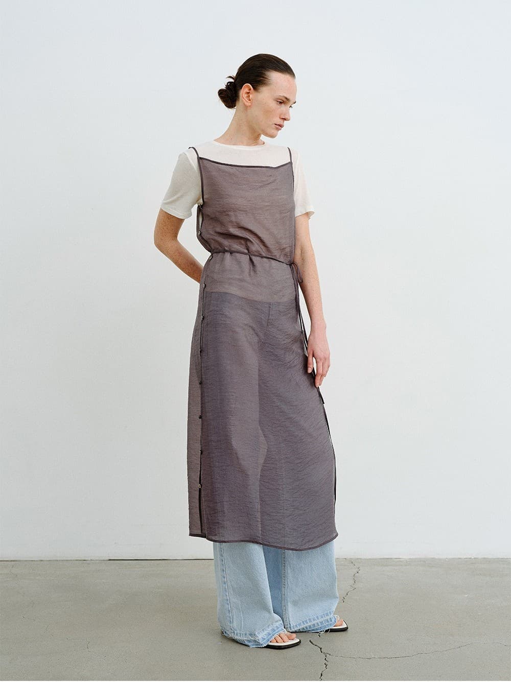 TVR SEE-THROUGH LAYERED DRESS_CHARCOAL — vue 11