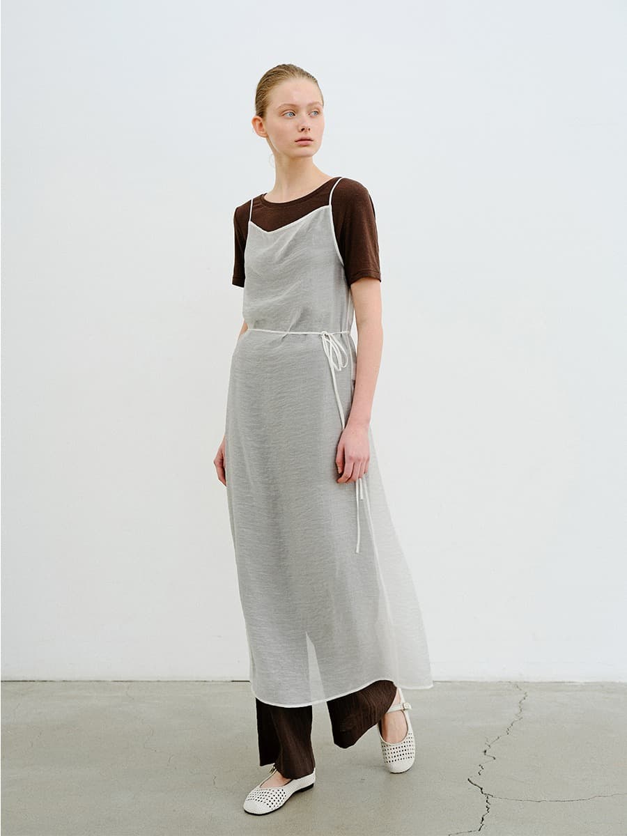 TVR SEE-THROUGH LAYERED DRESS_WHITE — vue 3