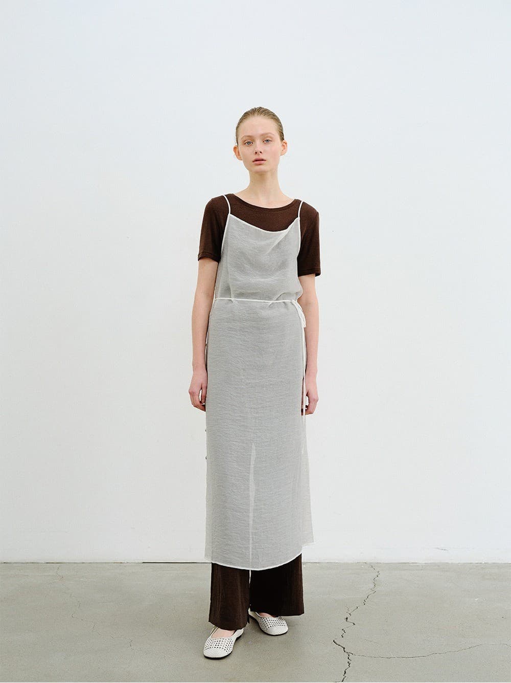 TVR SEE-THROUGH LAYERED DRESS_WHITE — vue 5