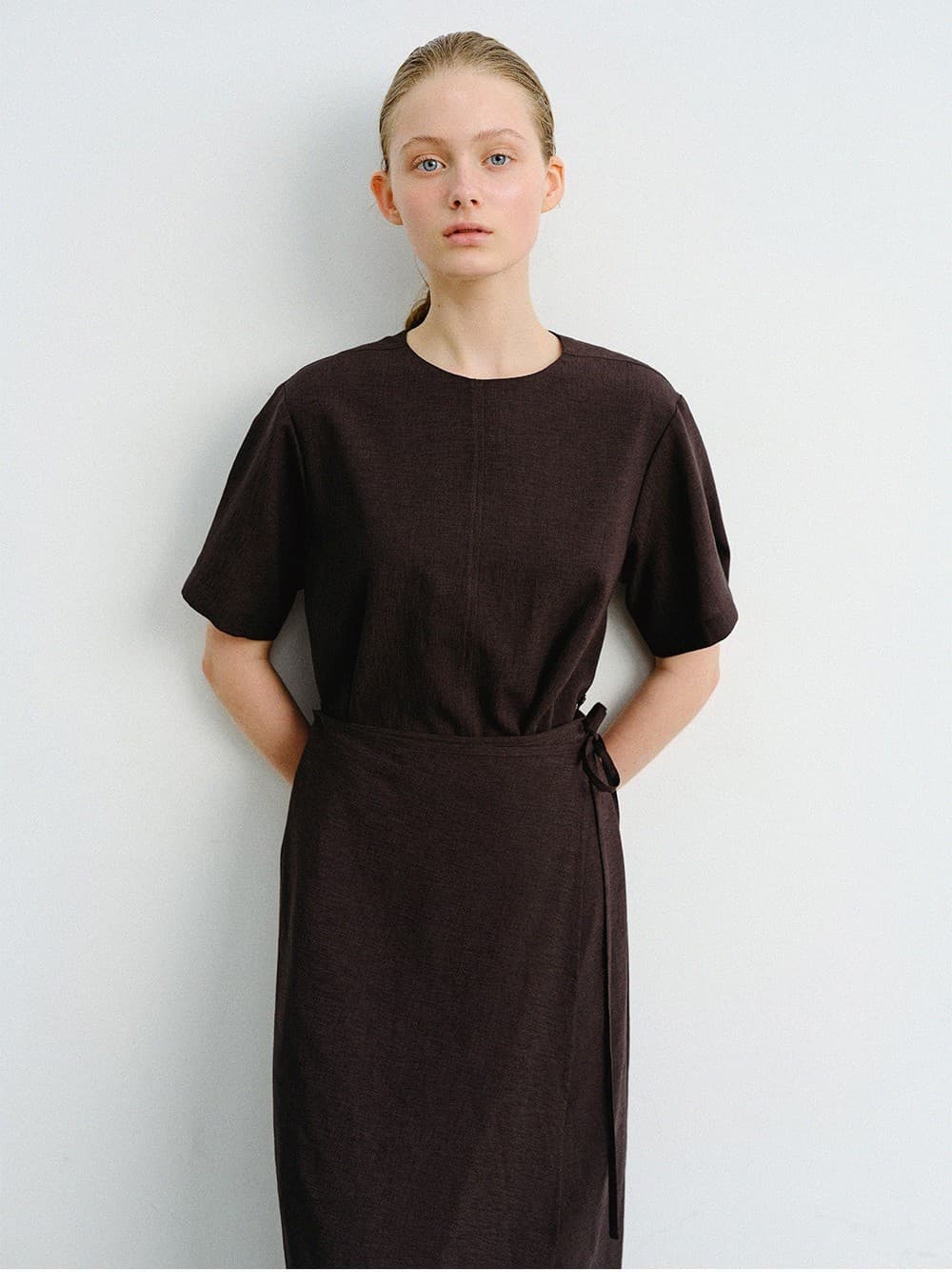 TVR SKIRT LAYERED DRESS_D-BROWN — vue 8