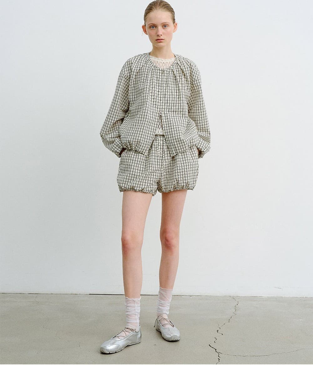 TVR SEERSUCKER BANDING JUMPER_BEIGE CHECK — vue 9