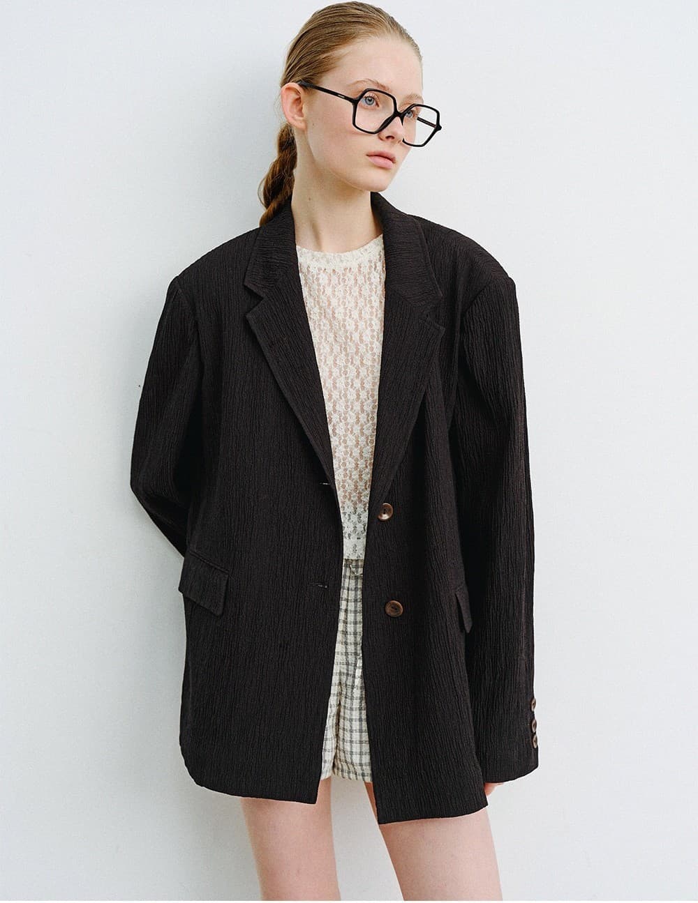 TVR LINEN CREASE BLAZER_BLACK — vue 9