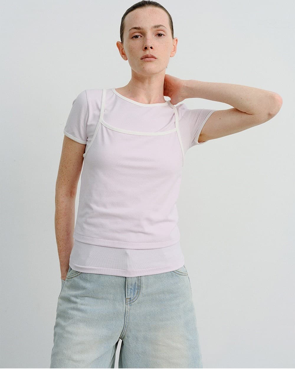 TVR HALF SLEEVE LAYERED TOP_LAVENDER — vue 5