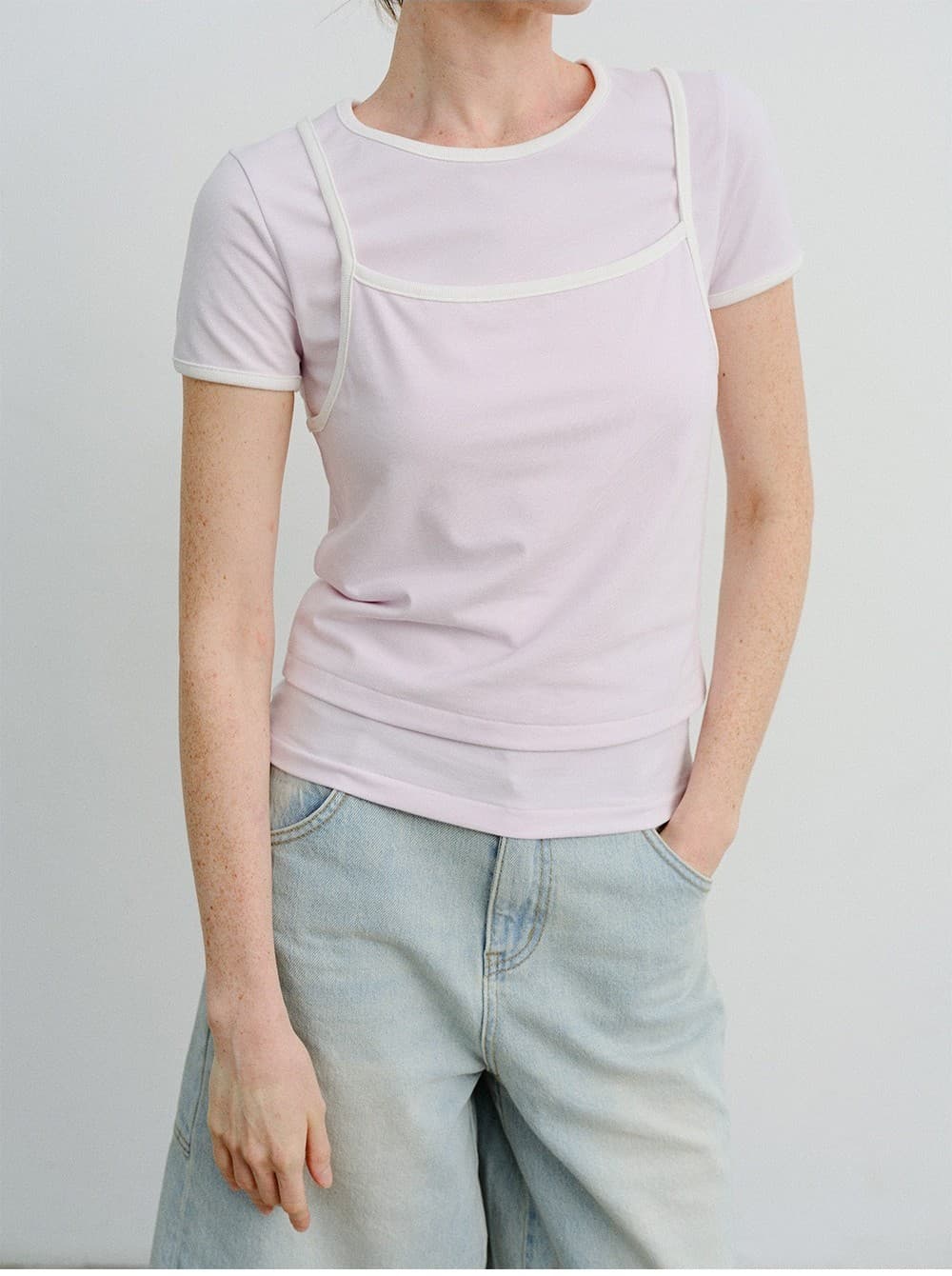 TVR HALF SLEEVE LAYERED TOP_LAVENDER — vue 9