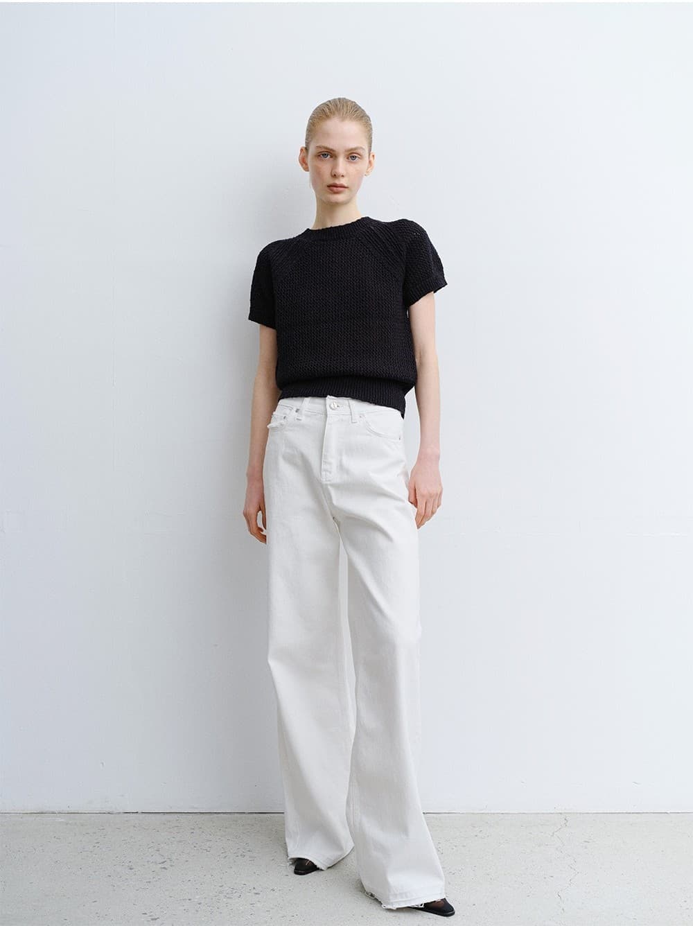 TVR FRINGE LOOSE FIT DENIM_WHITE — vue 6