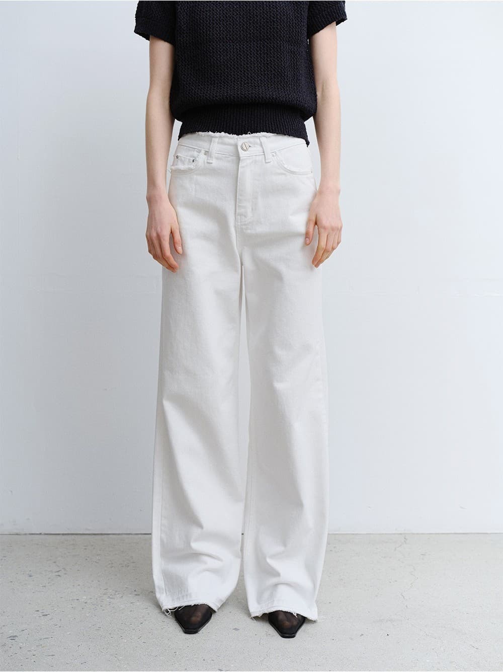TVR FRINGE LOOSE FIT DENIM_WHITE — vue 8