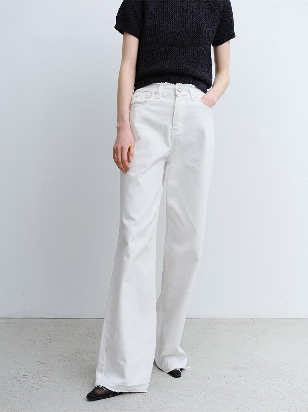 TVR FRINGE LOOSE FIT DENIM_WHITE — vue 10