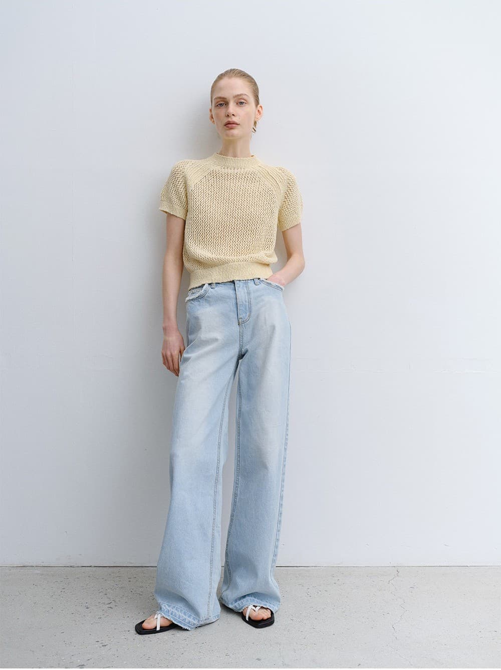 TVR FRINGE WASHED LOOSE FIT DENIM_LIGHT BLUE — vue 6