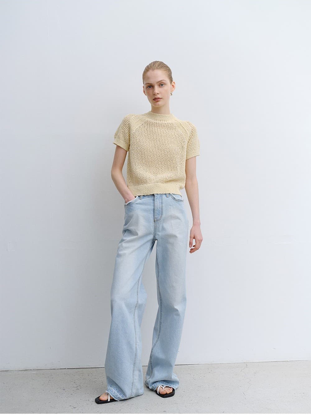 TVR FRINGE WASHED LOOSE FIT DENIM_LIGHT BLUE — vue 7